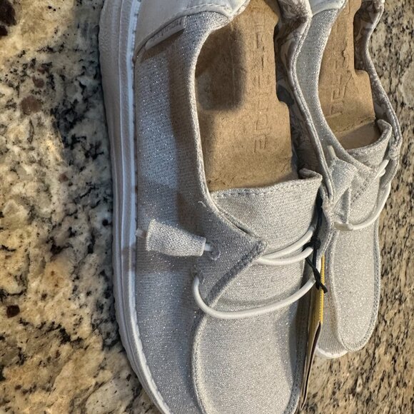 HEY DUDE WENDY STRETCH SPARKLING WHITE 7 - Picture 3 of 5